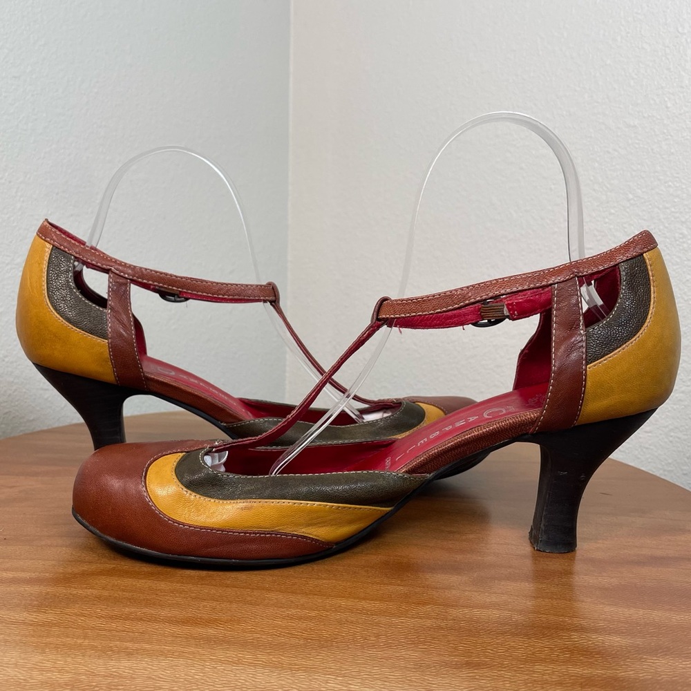 JEFFREY CAMPBELL Ibiza Last Dance Multicolor  T-Strap Mary Jane Heels Pump SZ 10 - Picture 6 of 16